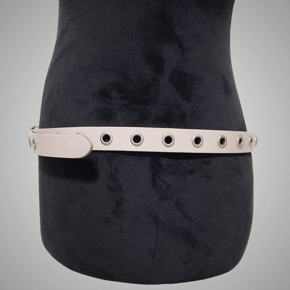 All Saints Belt Blush Antique Nickel Rivet Leather Belt Bohemian Grunge Modern